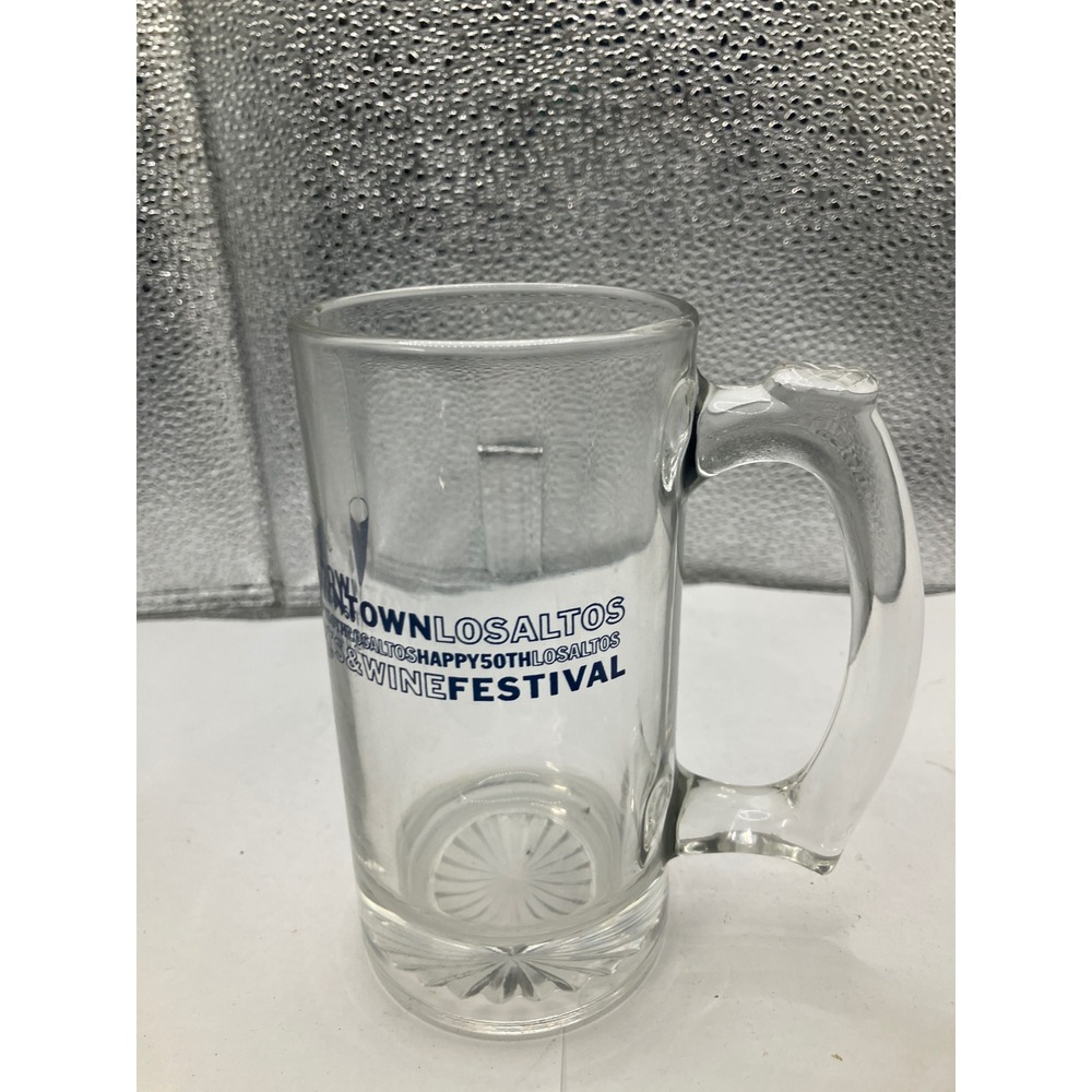 Downtown Los Altos Happy 50th Anniversary Arts & Wine Festival Beer Mug Glass